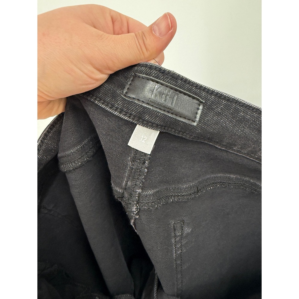 Kut from the Kloth Black High-Rise Wide Leg Jeans with Sparkle - Picture 10 of 11